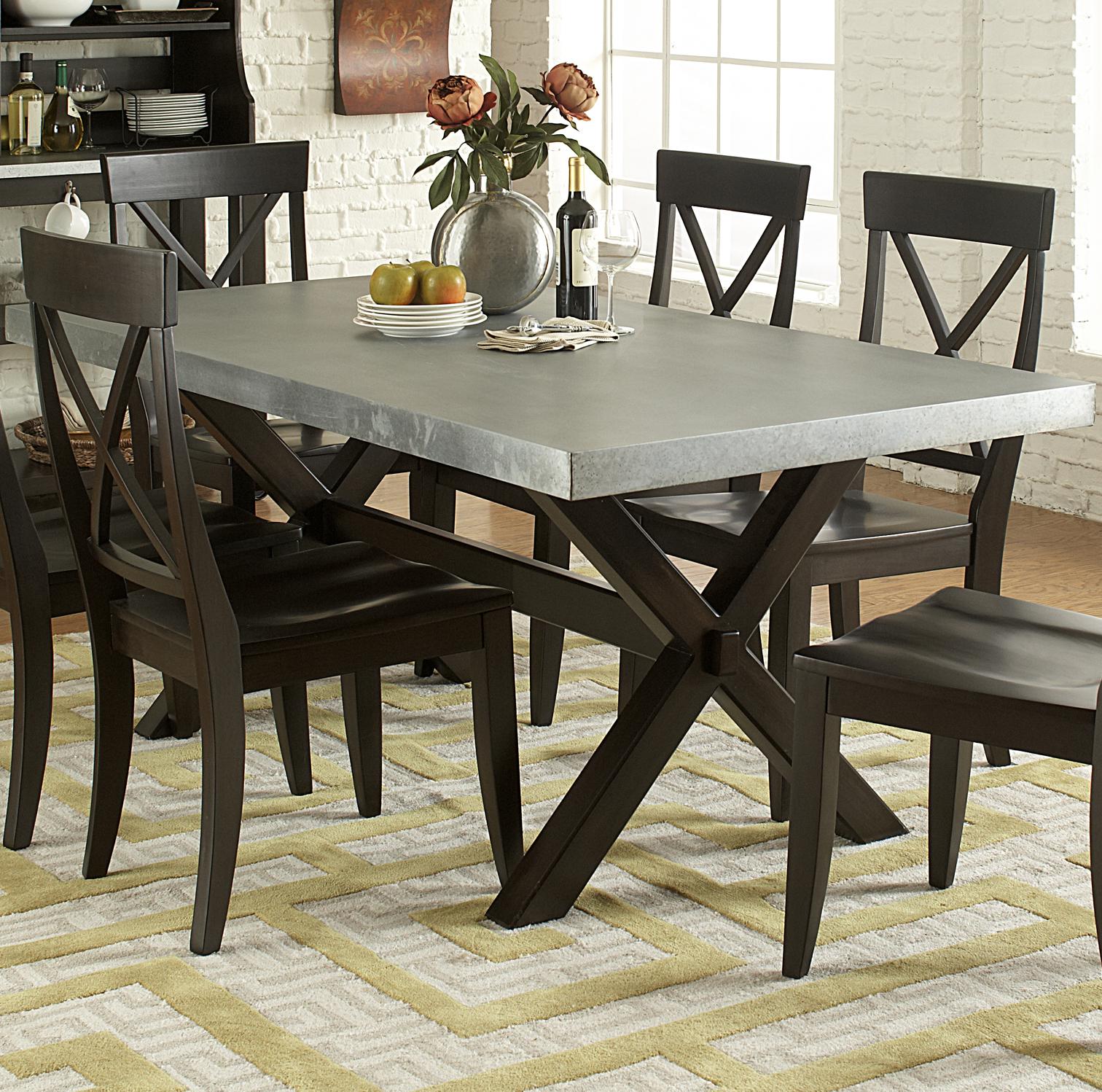 Liberty Furniture Keaton II Rectangle Trestle Dining Table with Metal